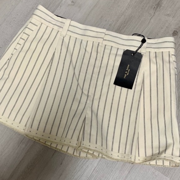 Rag & Bone Millie Striped Shorts. - Picture 5 of 6